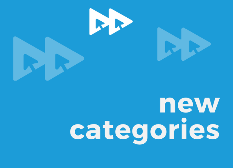 New categories New categories